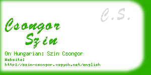 csongor szin business card